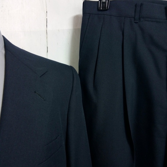 Sterling & Hunt Kuppenheimer 44R Navy Blue Suit - Picture 2 of 8